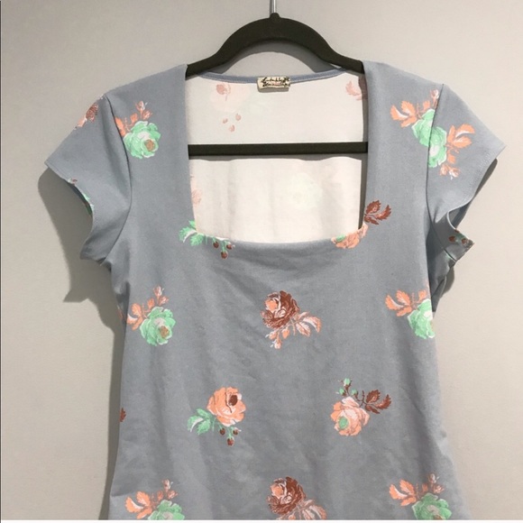 Free People | Fair & Square Floral Print Bodysuit - Picture 3 of 6